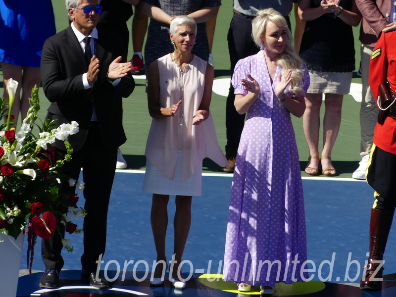 National Bank Open 2022 Toronto - Singles Final National Bank Open 2022 Toronto - Singles Final  Members of Organizing Committee, Karl Hale, Lucie Blanchet and Suzan Rogers 