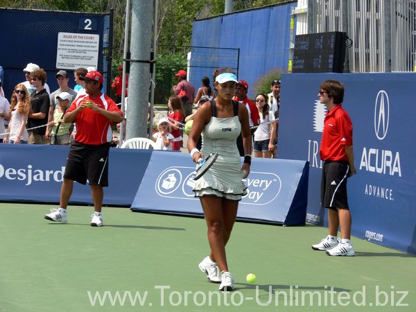 Heidi El Tabakh of Canada on Grandstand Court.