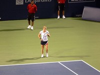 Kim Clijster on Stadium Court.