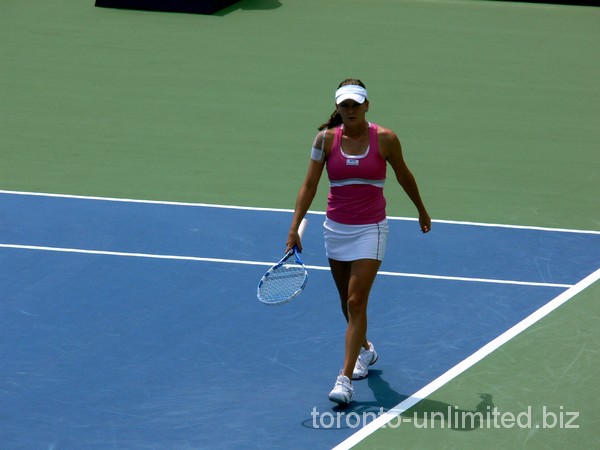 Agnieszka Radwanska on Centre Court Rogers Cup 2011.