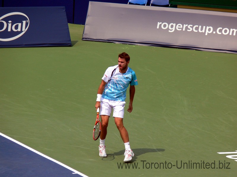 Stan Wawrinka on Stadium Court August 7, 2014 Rogers Cup Toronto