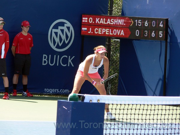 Jana Cepelova (Slovakia) playing Oksana Kalashnikova August 4, 2013 Rogers Cup Toronto