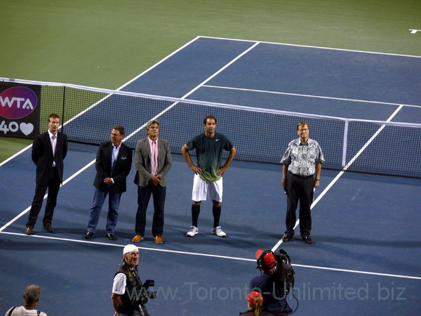 Pete Sampras (USA) being inducted into Canadian Tennis Hall of Fame August 10, 2013 Rogers Cup Toronto