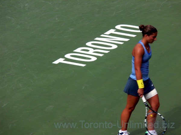 Sara Errani  on Centre Court August 7, 2013 Rogers Cup Toronto