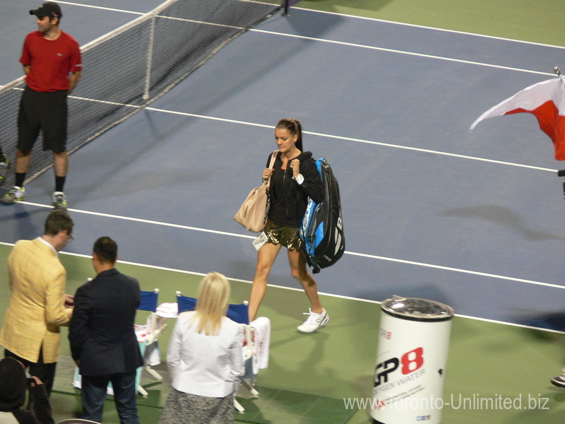 Agnieszka Radwanska (POL) coming to Central Court play Julia Georges 12 August 2015 Rogers Cup Toronto