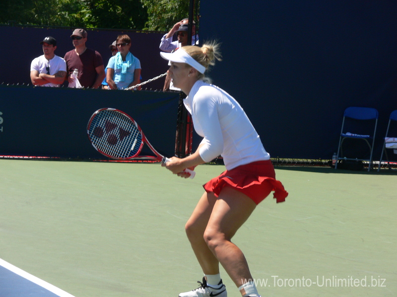 Sabine Lisicki (GER) on Court 1 playing Barbora Strycova 12 August 2015 Rogers Cup in Toronto
