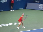 Eugenie Bouchard (CDN) on Centre Court playing Belinda Bencic (SUI) 11 August 2015 Rogers Cup Toronto