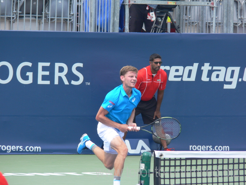 David Goffin (BEL) playing Gael Monfils (FRA) on Grandstand 28 July 2016 Rogers Cup in Toronto