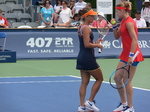 Lucie Safarova and Barbora Strycova in doubles match 12 August 2017 Rogers Cup Toronto!