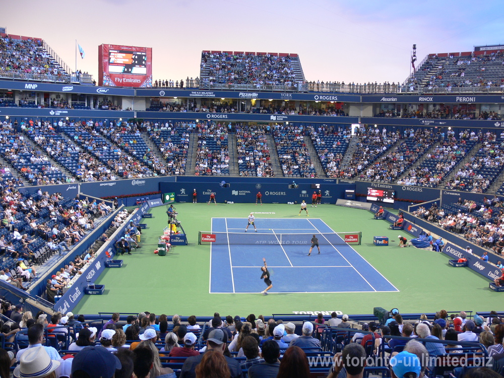 Semi-final doubles match on the Centre Court H. Kontinen and J. Peers Vs. N. Mektic and A. Peya August 11, 2018 Rogers cup Toronto.