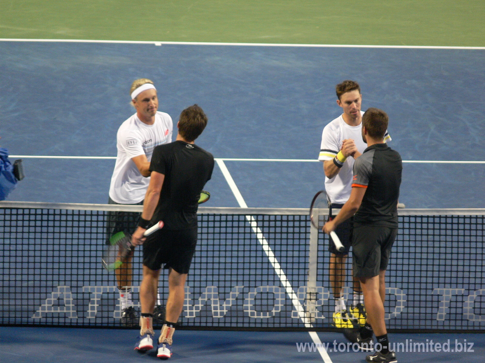 Henri Kontinen and John Peers are the winners of semi-final doubles match August 11, 2018 Rogers Cup Toronto.