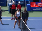 Bianca Andrescu and Serena Williams before the Championship match August 11, 2019 Rogers Cup Toronto