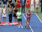 Finalist are thanking the organizers, sponsors, ball crews and volunteers, August 11, 2019 Rogers Cup Toronto 