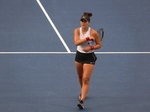 Bianca Andrescu walking on Centre Court August 5, 2019 Rogers Cup in Toronto