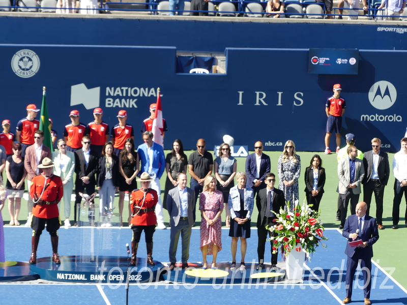  National Bank Open 2022 Toronto - Singles Final with Closing Ceremony with Ken Crosina master of ceremonies speaking.