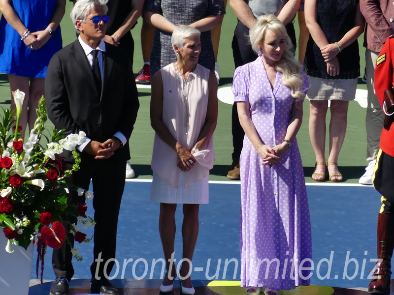  National Bank Open 2022 Toronto - Singles Final National Bank Open 2022 Toronto - Singles Final  Member of Organizing Committee, Karl Hale, Lucie Blanchet and Suzan Rogers 