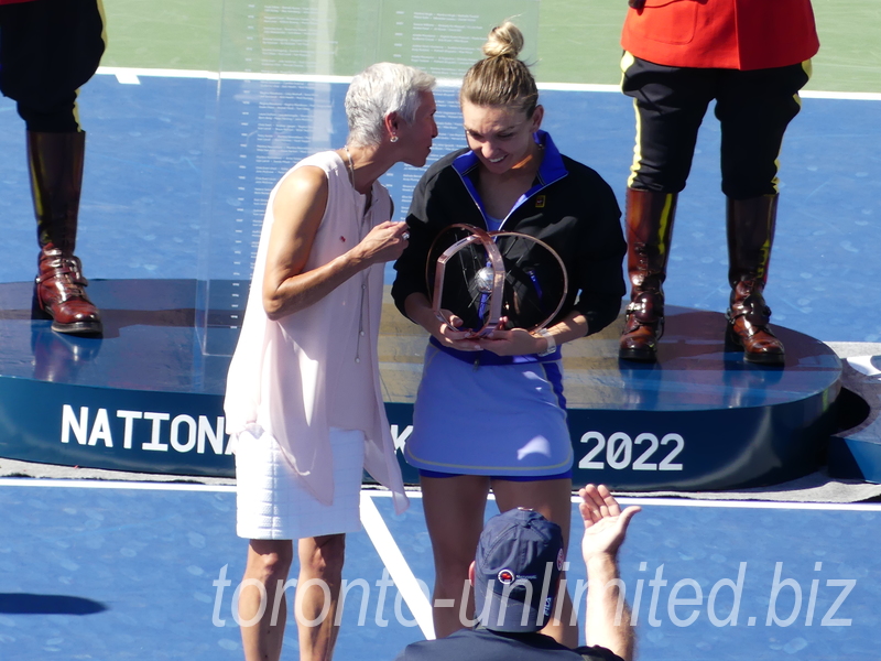 National Bank Open 2022 Toronto  Lucie Blanchet with Simona Halep