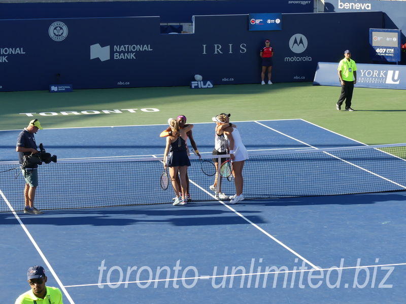 National Bank Open 2022 Toronto - Doubles Final is over - shaking hands