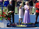  National Bank Open 2022 Toronto - Singles Final with Trophies presentation and Lucie Blanchet of National Bank raising hand