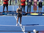         National Bank Open 2022 Toronto - Singles Final with Trophies presentation Beatriz HADDAD MAIA speaking