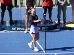  National Bank Open 2022 Toronto - Champion Simona Halep with her Trophy about to speak Sunday 14, August 2022