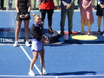  National Bank Open 2022 Toronto - Champion Simona Halep with her Trophy speaking Sunday 14, August 2022