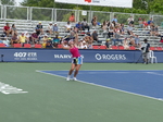 Madison KEYS USA serving Asia Muhammad on Court 1, Monday August 8 2022