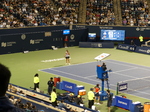 Daria Kasatkina on Stadium Court playing