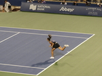 It is a nice serve from Daria Kasatkina Canadian favorite Bianca Andrescu on Stadium Court Tuesday August 9, 2022