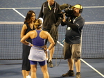 Bianca Andreescu is the winnner. Postgame interview on Stadium Court Tuesday August 9, 2022