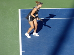 Beatriz HADDAD MAIA BRA on the Stadium Court during her match against Iga Swiatek on Thursday, August 11, 2022