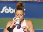 Maria SAKKARI GRE on NATIONAL BANK GRANDSTAND taking a sip of water Thursday, August 11, 2022
