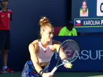 Maria SAKKARI GRE is to serve Karolina Pliskova on NATIONAL BANK GRANDSTAND Thursday, August 11, 2022