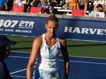 Concentrated Karolina Pliskova on NATIONAL BANK GRANDSTAND Thursday, August 11, 2022   