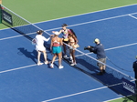 End of Doubles Semifinal match between Madison KEYS USA Sania MIRZA IND [3] Coco GAUFF USA Jessica PEGULA USA on Centre Court Saturday, August 13, 2022. [3] Coco GAUFF USA and Jessica PEGULA USA are winners.