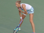 Karolina Pliskova in Semifinal match againts Beatriz HADDAD MAIA BRA on Centre Court August 13, 2022