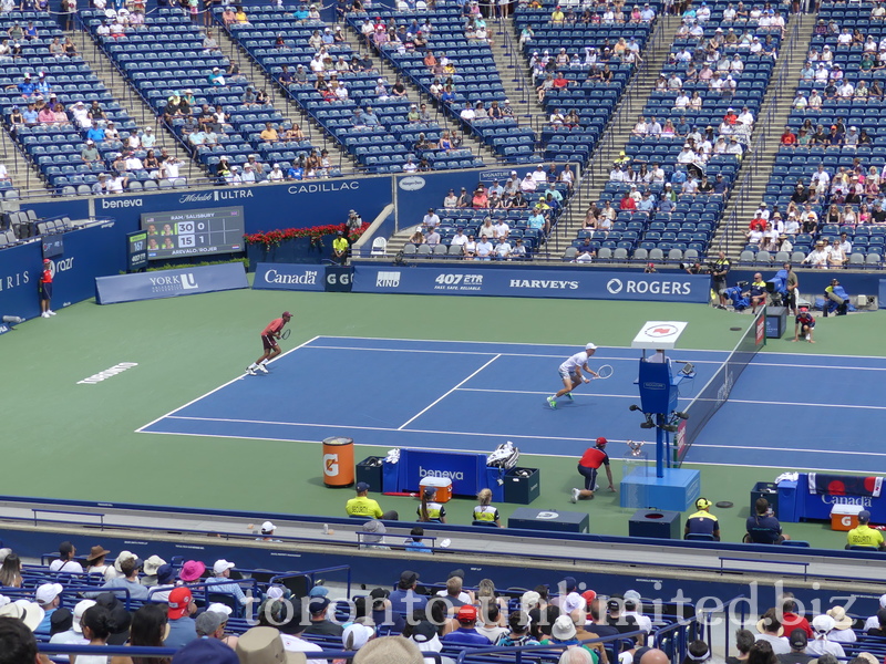 Doubles Championship Final with Rajeev RAM (USA) on the left side of the court