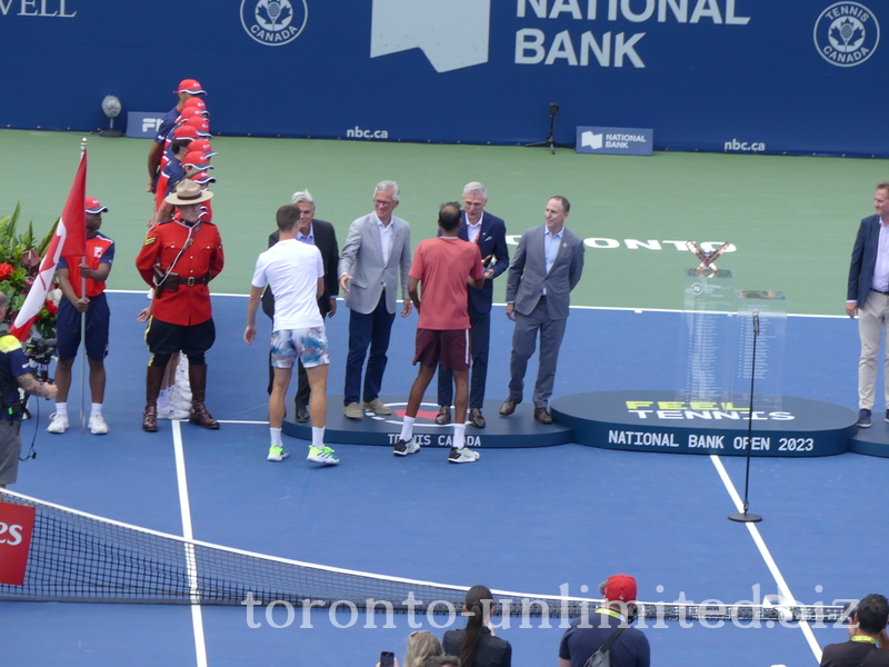 Rajeev RAM and Joe SALISBURY receiving their runners-up Trophies