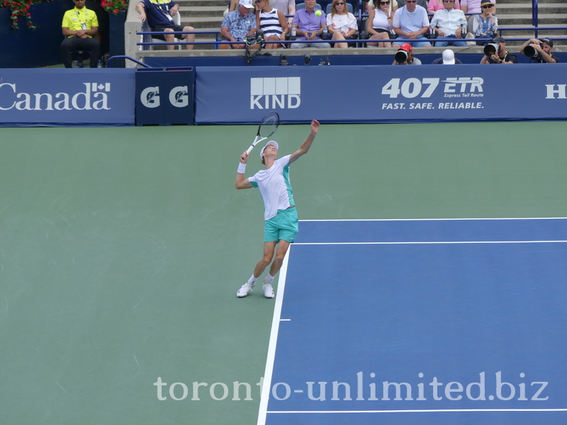Jannik SINNER, serving on Centre Court National Bank Open presented by Rogers on August 13