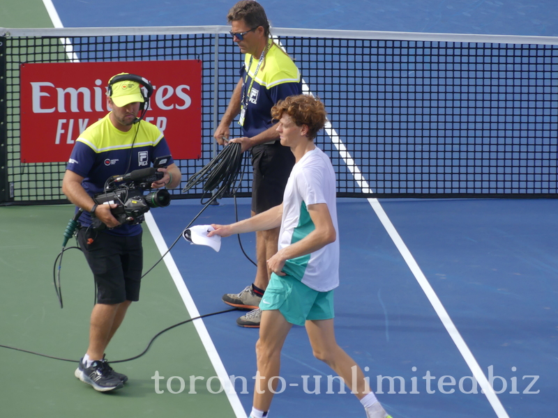 The Champion,  Jannik Sinner, took his hat off