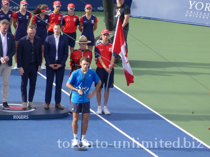 Championship Runnerup Alex De Minaur speaking