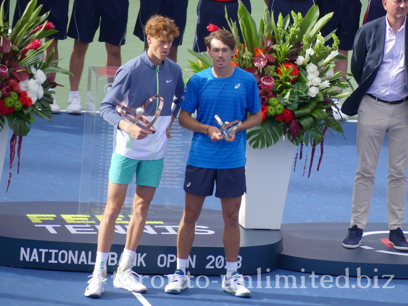 Champion Jannick Sinner and Runner-Up Alex De Minaur