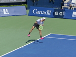 Marcelo AREVALO serving in Doubles Final Championship match