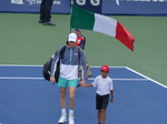 Start of Singles Championship National Bank Open 2023 with Jannik SINNER (ITA) [7]  coming to Centre Court 