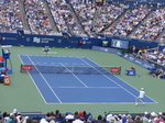 Alex DE MINAUR is serving to Jannik Sinner on Centre Court in the Singles Championship Final.