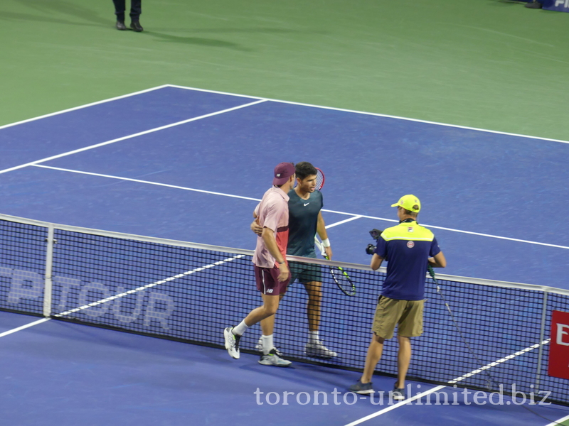 Tommy PAUL (USA) [12] won the match with Carlos ALCARAZ (ESP) [1] 11 August 2023 National Bank Open