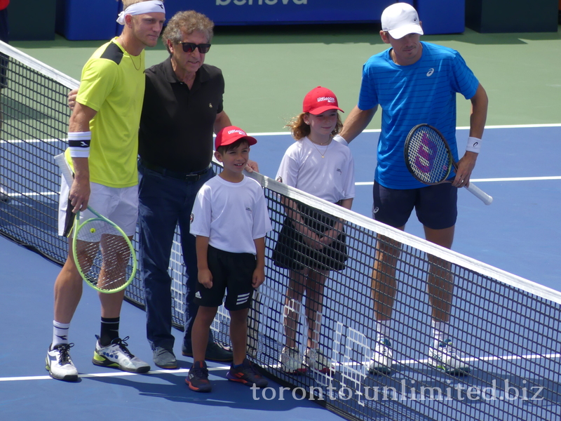 Start of semifinal match with photo between Alejandro DAVIDOVICH FOKINA (ESP)  and Alex DE MINAUR (AUS) 12 August 2023 National Bank Open