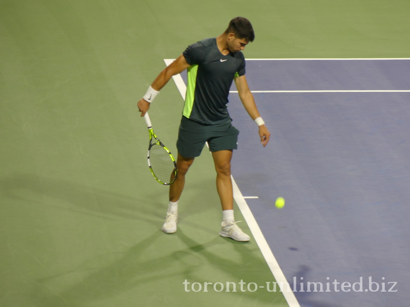 Carlos Alcazar (ESP) on Centre Court in National Bank Open 2023