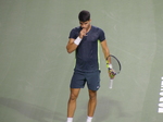 Carlos ALCARAZ (ESP) [1] standing on Centre Court  in deep thought