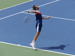 Daniil MEDVEDEV [2] on Centre Court serving Alex DE MINAUR (AUS) 11 August 2023